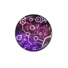 Cosmic Network Geometric Art Hat Clip Ball Marker