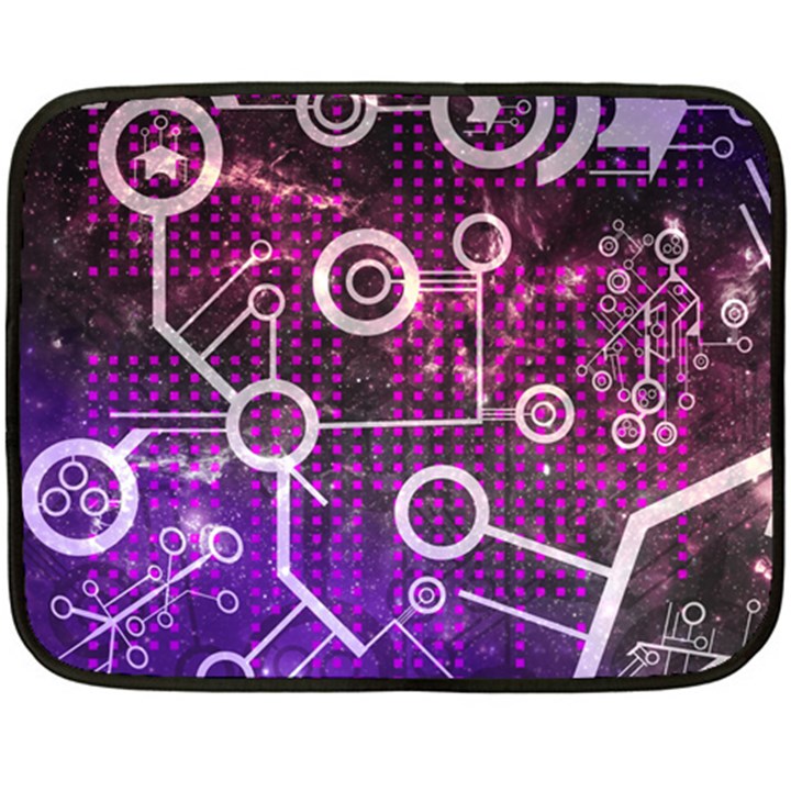 Cosmic Network Geometric Art Fleece Blanket (Mini)