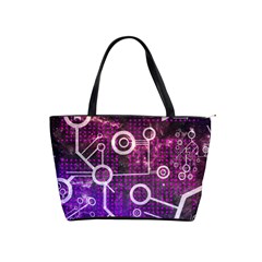 Cosmic Network Geometric Art Classic Shoulder Handbag