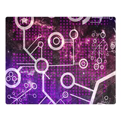 Cosmic Network Geometric Art Two Sides Premium Plush Fleece Blanket (Large)