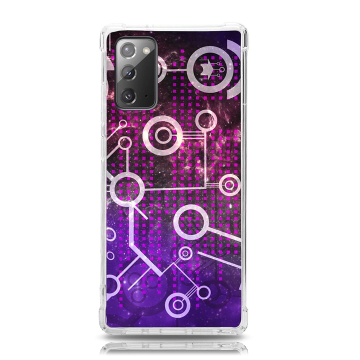 Cosmic Network Geometric Art Samsung Galaxy Note 20 TPU UV Case