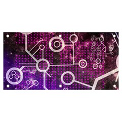 Cosmic Network Geometric Art Banner and Sign 6  x 3 