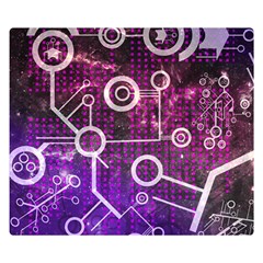 Cosmic Network Geometric Art Premium Plush Fleece Blanket (Small)