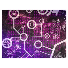 Cosmic Network Geometric Art Premium Plush Fleece Blanket (Extra Small)