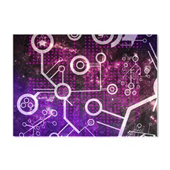 Cosmic Network Geometric Art Crystal Sticker (A4)