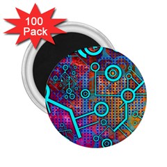 Abstract Tech Galaxy Design 2 25  Magnets (100 Pack)  by ExtraGoodSauce