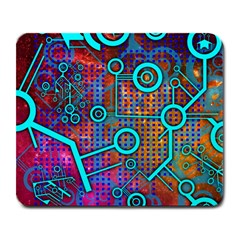 Abstract Tech Galaxy Design Large Mousepad by ExtraGoodSauce