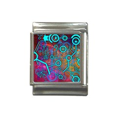 Abstract Tech Galaxy Design Italian Charm (13mm) by ExtraGoodSauce