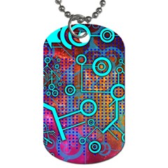 Abstract Tech Galaxy Design Dog Tag (one Side)