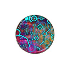 Abstract Tech Galaxy Design Hat Clip Ball Marker (4 Pack) by ExtraGoodSauce