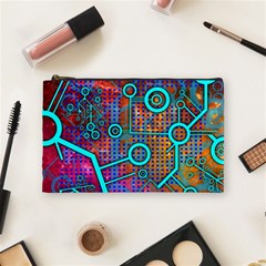 Abstract Tech Galaxy Design Cosmetic Bag (medium) by ExtraGoodSauce