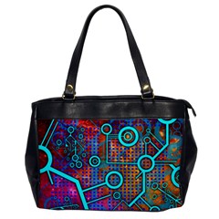 Abstract Tech Galaxy Design Oversize Office Handbag by ExtraGoodSauce