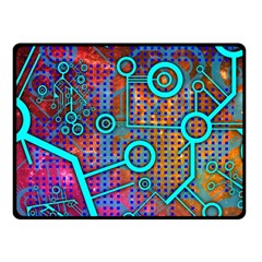 Abstract Tech Galaxy Design Fleece Blanket (small) by ExtraGoodSauce