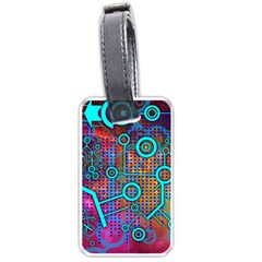 Abstract Tech Galaxy Design Luggage Tag (one Side) by ExtraGoodSauce