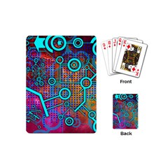 Abstract Tech Galaxy Design Playing Cards Single Design (mini)