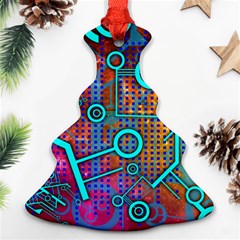 Abstract Tech Galaxy Design Christmas Tree Ornament (two Sides) by ExtraGoodSauce