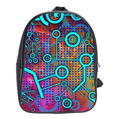 Abstract Tech Galaxy Design School Bag (xl) by ExtraGoodSauce