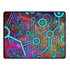 Abstract Tech Galaxy Design Two Sides Fleece Blanket (small) by ExtraGoodSauce