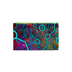 Abstract Tech Galaxy Design Cosmetic Bag (xs) by ExtraGoodSauce