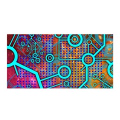 Abstract Tech Galaxy Design Satin Wrap 35  X 70  by ExtraGoodSauce