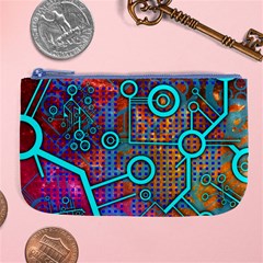 Abstract Tech Galaxy Design Large Coin Purse by ExtraGoodSauce