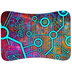 Abstract Tech Galaxy Design Velour Seat Head Rest Cushion by ExtraGoodSauce