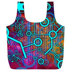 Abstract Tech Galaxy Design Full Print Recycle Bag (xxxl) by ExtraGoodSauce