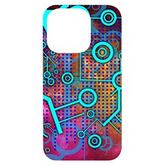 Abstract Tech Galaxy Design Iphone 14 Pro Black Uv Print Case by ExtraGoodSauce