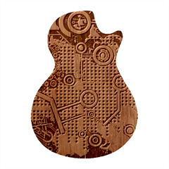 Abstract Tech Galaxy Design Guitar Shape Wood Guitar Pick Holder Case And Picks Set by ExtraGoodSauce