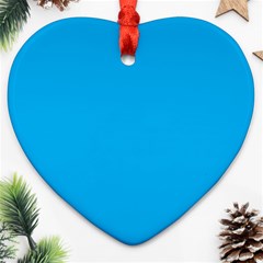 A Blue Sky With A Plane Flying In The Sky Ornament (heart)