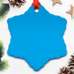 A Blue Sky With A Plane Flying In The Sky Snowflake Ornament (two Sides)