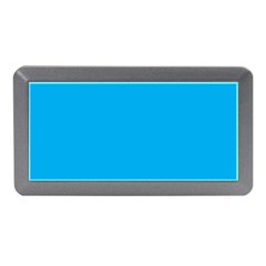 A Blue Sky With A Plane Flying In The Sky Memory Card Reader (mini)