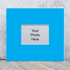 A Blue Sky With A Plane Flying In The Sky White Wall Photo Frame 5  X 7  by catchydesignhill