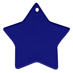 A Blue Wall With A Clock On It Star Ornament (two Sides)