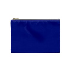 A Blue Wall With A Clock On It Cosmetic Bag (medium) by catchydesignhill