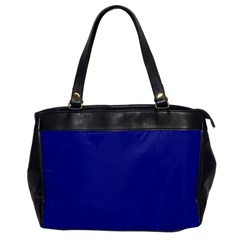 A Blue Wall With A Clock On It Oversize Office Handbag by catchydesignhill