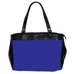 A Blue Wall With A Clock On It Oversize Office Handbag (2 Sides) by catchydesignhill