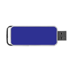 A Blue Wall With A Clock On It Portable Usb Flash (one Side) by catchydesignhill