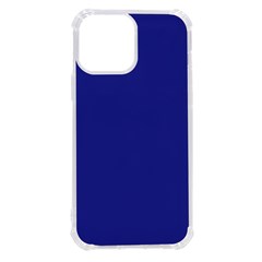 A Blue Wall With A Clock On It Iphone 13 Pro Max Tpu Uv Print Case by catchydesignhill