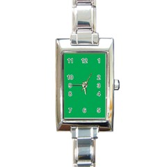 A Green Background With A White Border Rectangle Italian Charm Watch by catchydesignhill