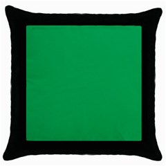 A Green Background With A White Border Throw Pillow Case (black) by catchydesignhill