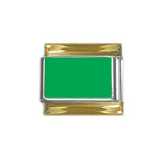 A Green Background With A White Border Gold Trim Italian Charm (9mm) by catchydesignhill