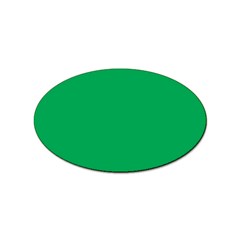 A Green Background With A White Border Sticker (oval) by catchydesignhill