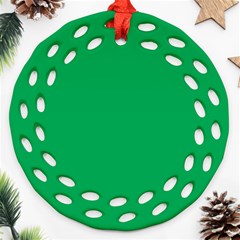 A Green Background With A White Border Ornament (round Filigree) by catchydesignhill