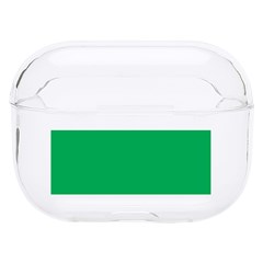 A Green Background With A White Border Hard Pc Airpods Pro Case by catchydesignhill