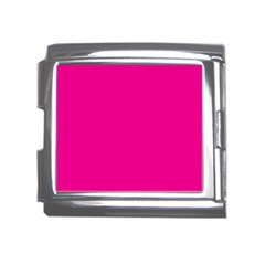 A Pink Background With A Black Border Mega Link Italian Charm (18mm) by catchydesignhill