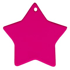 A Pink Background With A Black Border Star Ornament (two Sides)