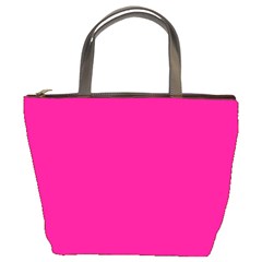 A Pink Background With A Black Border Bucket Bag by catchydesignhill