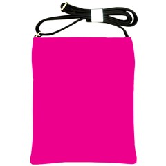 A Pink Background With A Black Border Shoulder Sling Bag by catchydesignhill