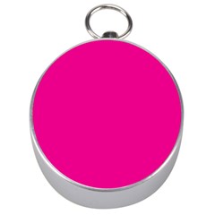 A Pink Background With A Black Border Silver Compasses by catchydesignhill